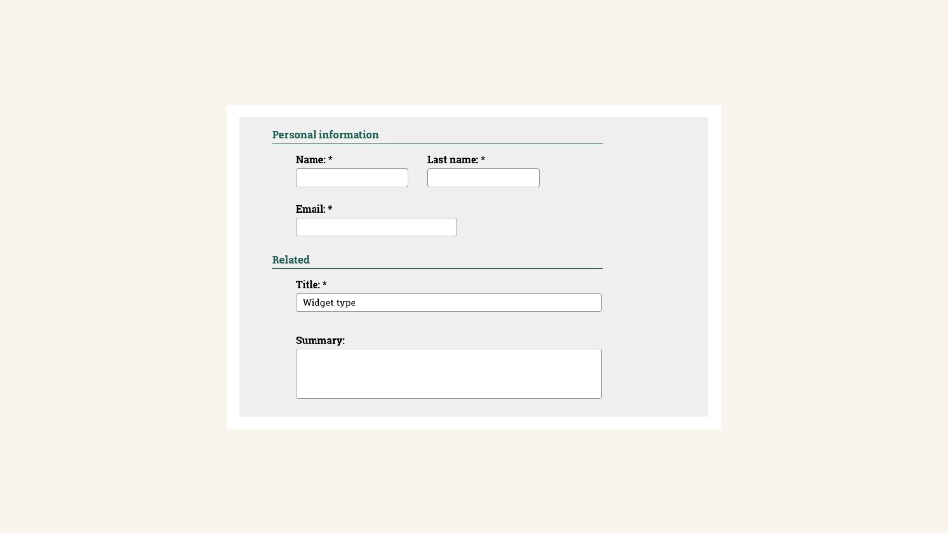 forms with two columns